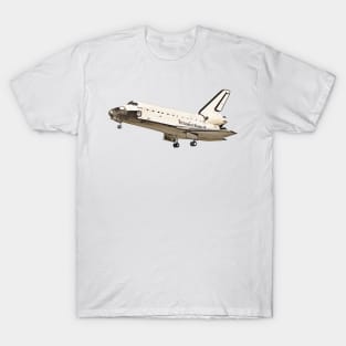 Space Shuttle Landing Cartoon T-Shirt